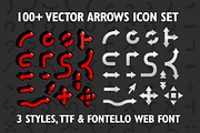 100+ Vector arrows set & web font, a Symbol Font by ToonPlanet Vector Assets (Thumbnail 1 of 4)