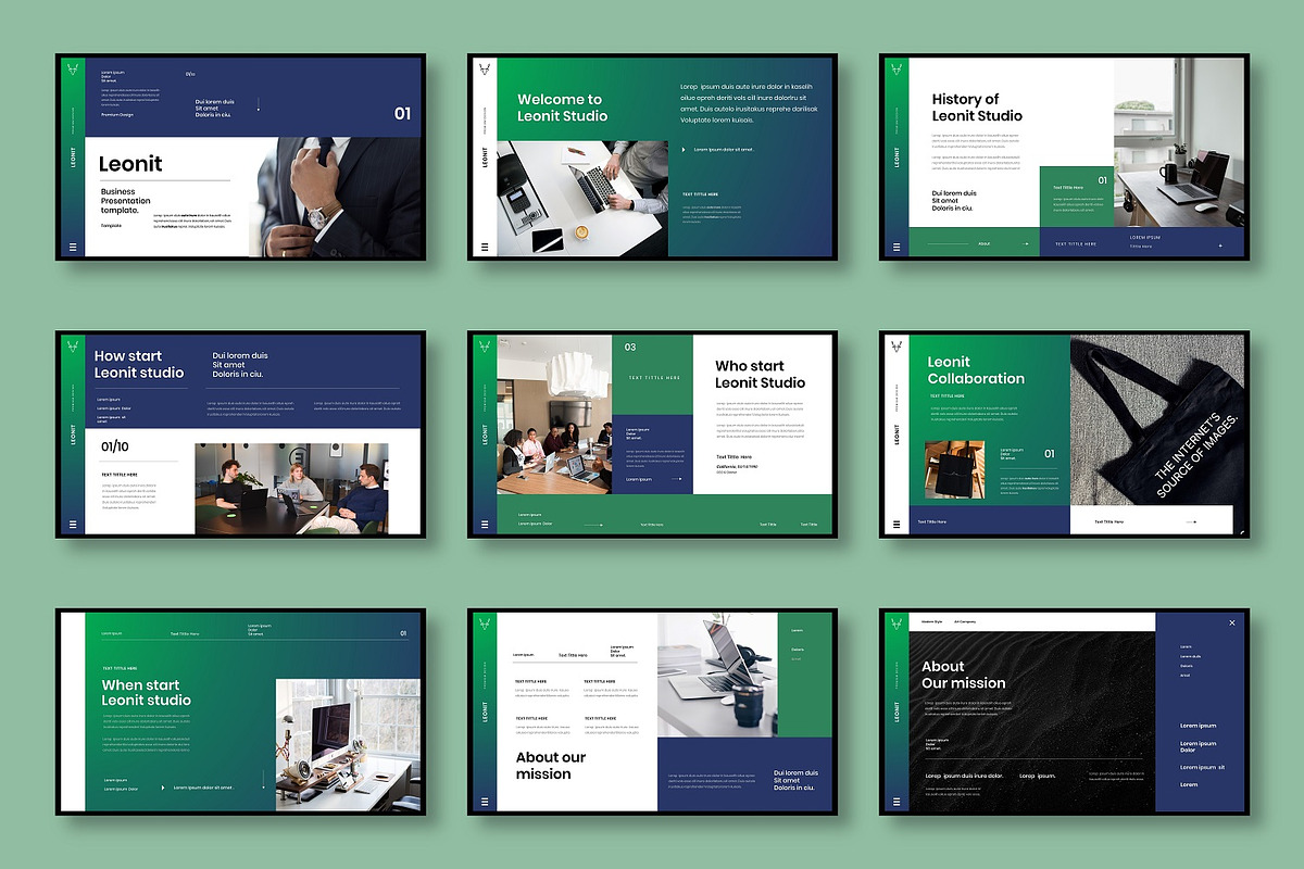 Leonit – Business PowerPoint, a Presentation Template by Dens Creative Studio (Photo 2 of 6)