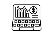 Bar Chart Line Icon, an Outline Icon by Pexelpy (Thumbnail 1 of 2)