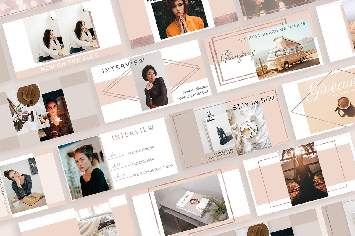 Rose Gold Social Media Bundle Canva, a Social Media Template by Fancy Malone (Photo 11 of 12)