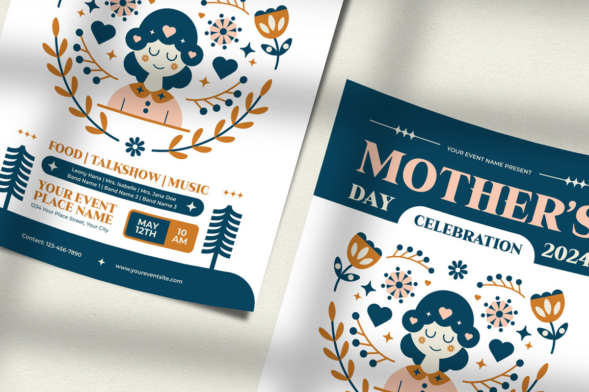 Folk Art Mother's Day Flyer Template, a Flyer Template by Hole Hope Design (Photo 3 of 5)