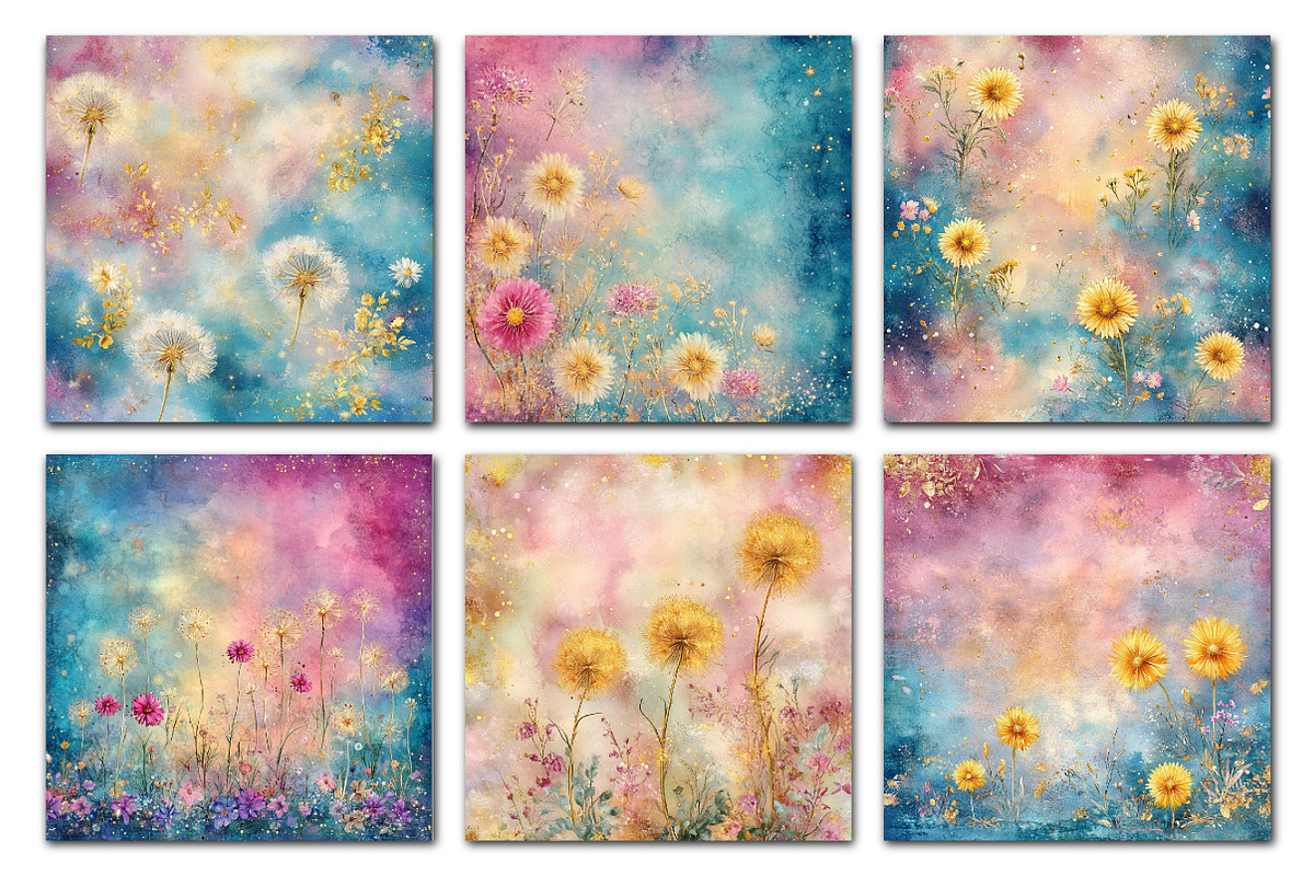 Aurelian Watercolor Dandelions, a Texture Illustration by Dream Creation (Photo 3 of 5)