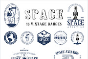 Space badge + 3 fonts., a Branding & Logo Template by zao4nik (Thumbnail 2 of 13)