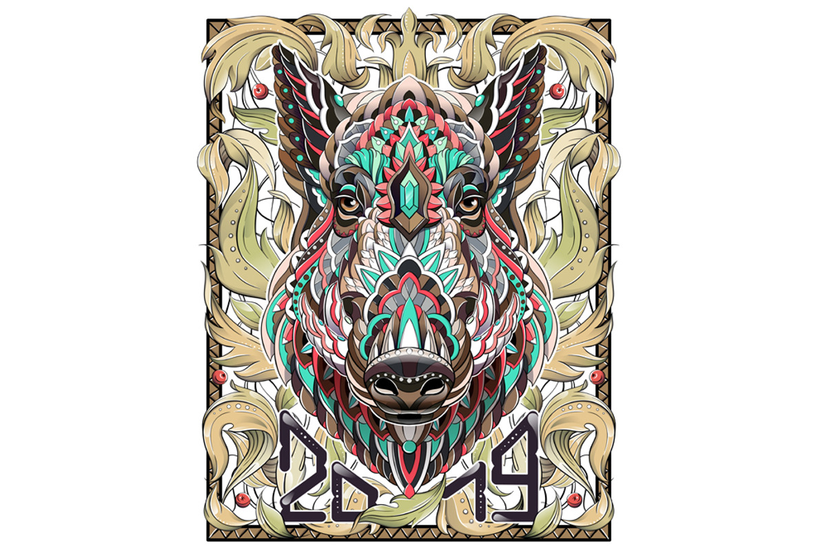 Ethnic Collection: Boar, an Animal Illustration by ArtoJoy (Photo 3 of 6)