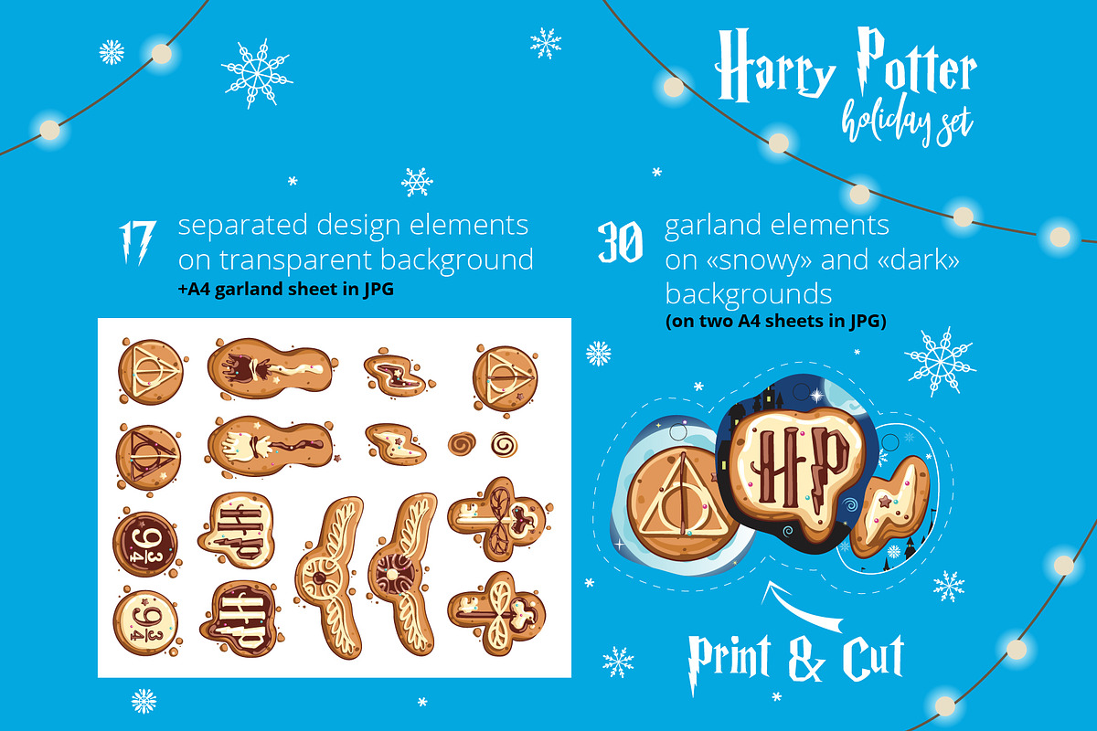 Festive winter clipart set with ging, a Graphic by Unicornspedia (Photo 2 of 2)