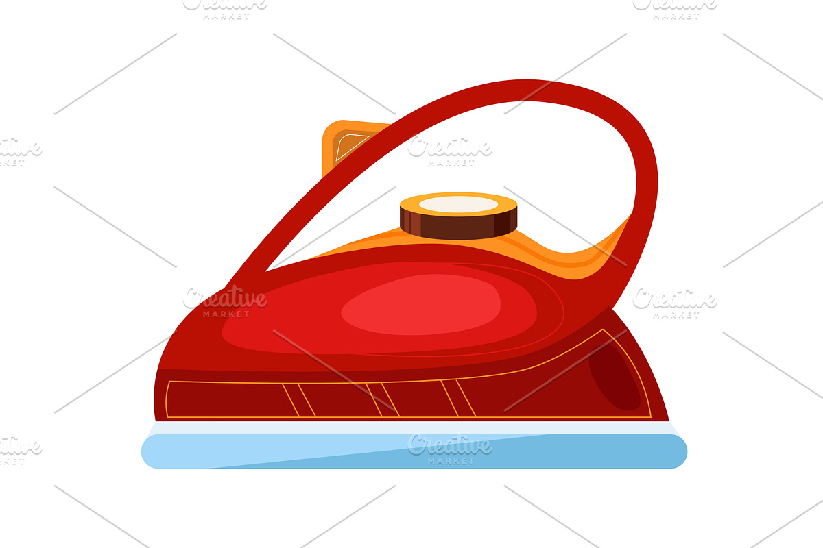 Electric steam iron vector icon, an Object Illustration by vectorpointstudio