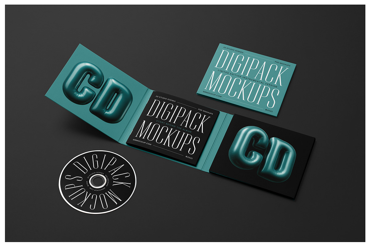 CD Digipack Mockups, a Packaging Mockup by Mr.Mockup™ (Photo 9 of 12)