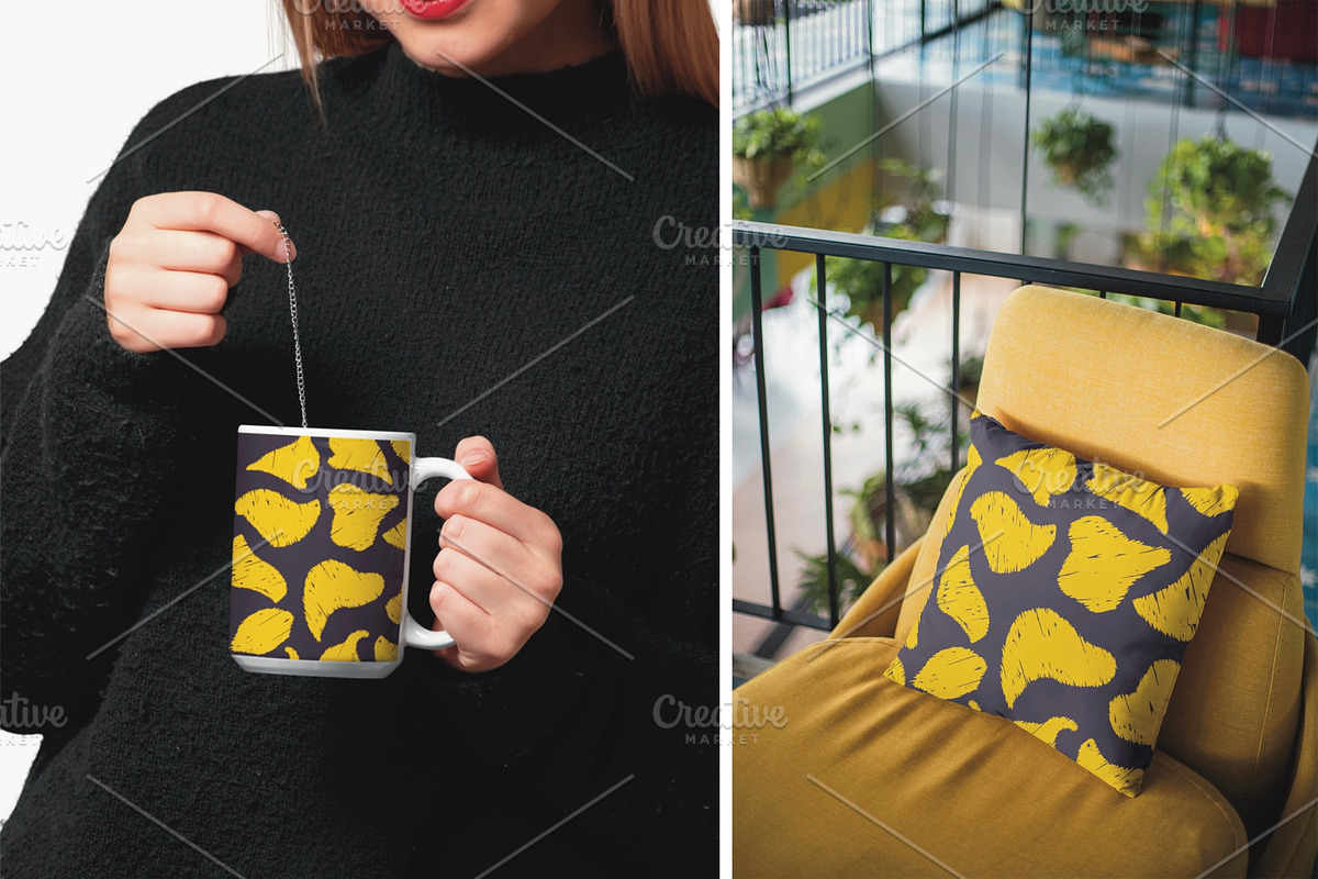 Ikat Minimalist Leaf Pattern, a Pattern Graphic by PPEthnicDecorPattern (Photo 5 of 7)