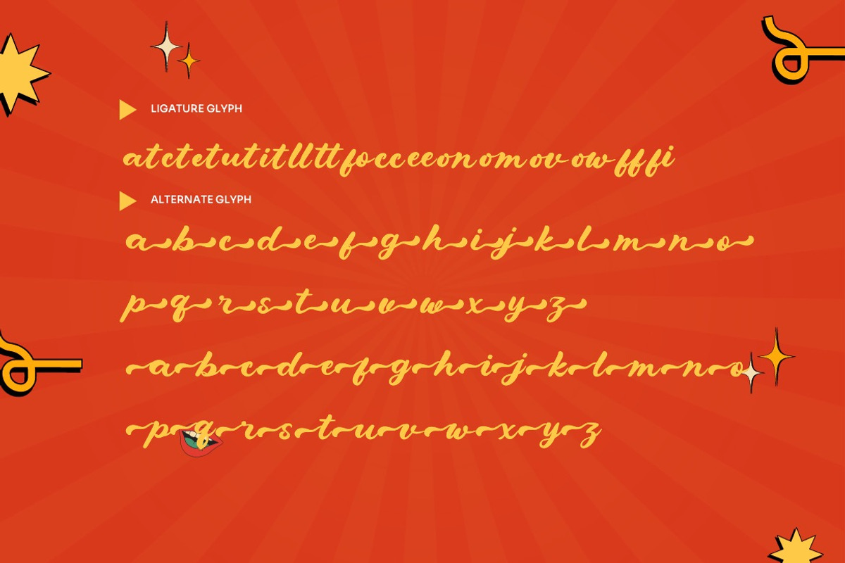 Feebroza - Script Retro Font, a Script Font by Dhabee (Photo 4 of 15)