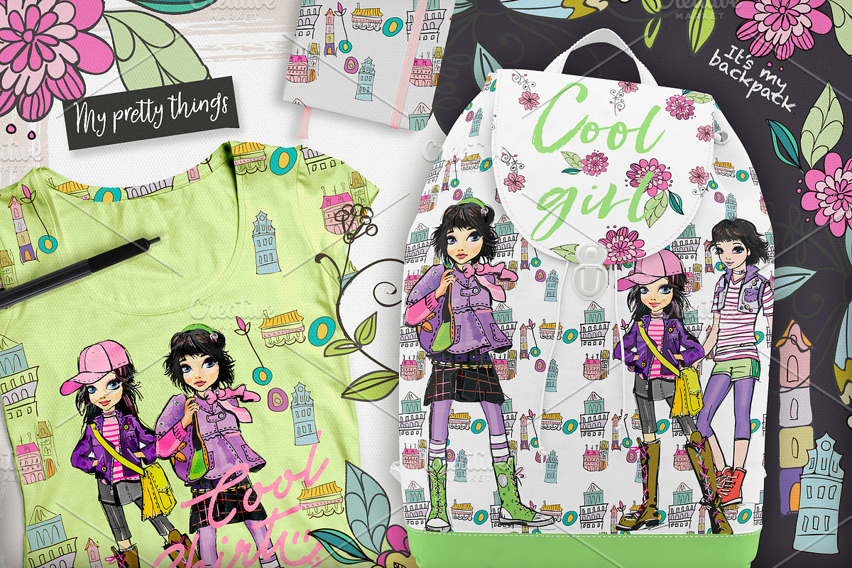 GIRL'S MIDDLE SCHOOL, an Education Illustration by Alisa Mikibith Art (Photo 13 of 14)