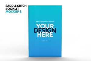 Saddle-Stitch Booklet Mockup Set