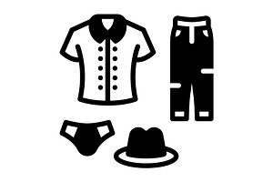 Clothing man wear solid icon, a Solid Icon by Creative priyanka