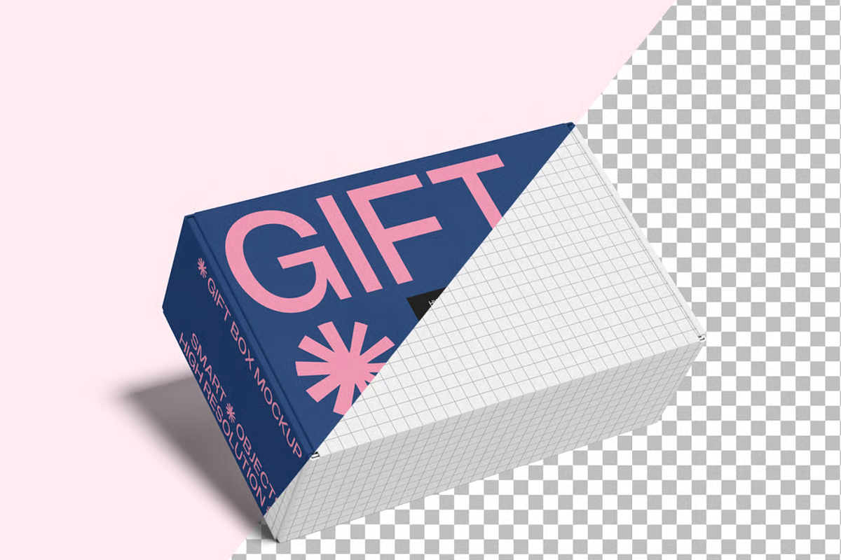 Gift Box Mockup 2 Angles, a Packaging Mockup by graphicsauce (Photo 3 of 3)