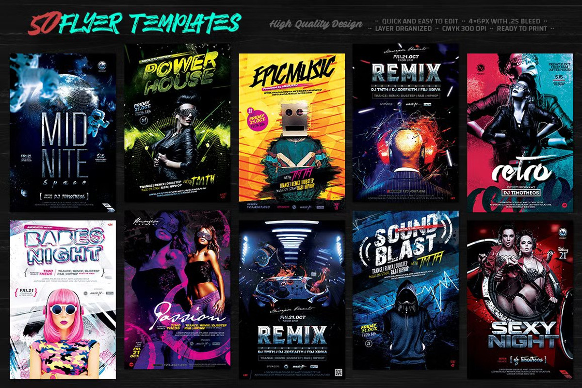 Flyer Templates & Model Stock Bundle, a Flyer Template by Amorjesu.com (Photo 6 of 10)