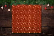 12 Christmas Red Gold Digital Papers, a Background Graphic by Orange Fox (Thumbnail 4 of 6)