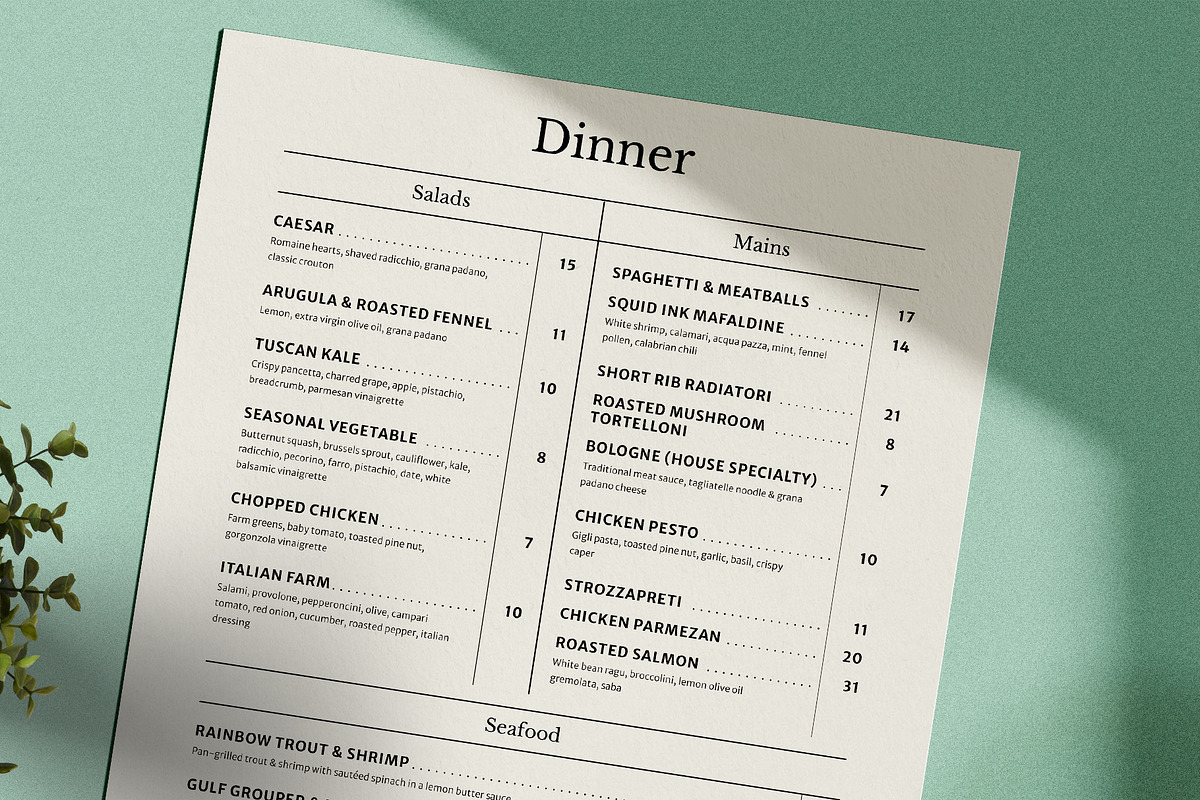 Rustic Restaurant Menu, a Brochure Template by BigWeek (Photo 3 of 4)