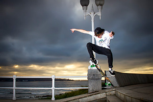 Skateboarder stock photo containing action and adult