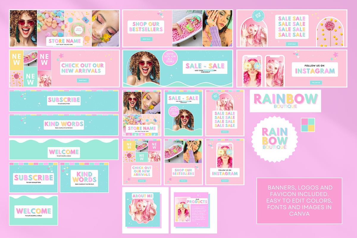 Rainbow Shopify Theme, a Shopify Template by SunshineStudioBoutique (Photo 6 of 10)