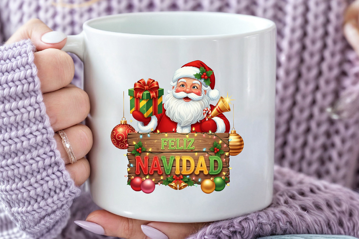 Feliz Navidad Christmas PNG, an Illustration by Black Bird Studio (Photo 3 of 4)