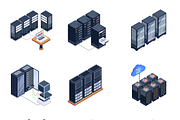 Infrastructure and Server Set, a Technology Illustration by Brickclay (Thumbnail 10 of 14)