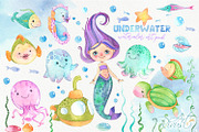 Mermaid and Underwater friends, an Illustration by RivusArt (Thumbnail 3 of 3)
