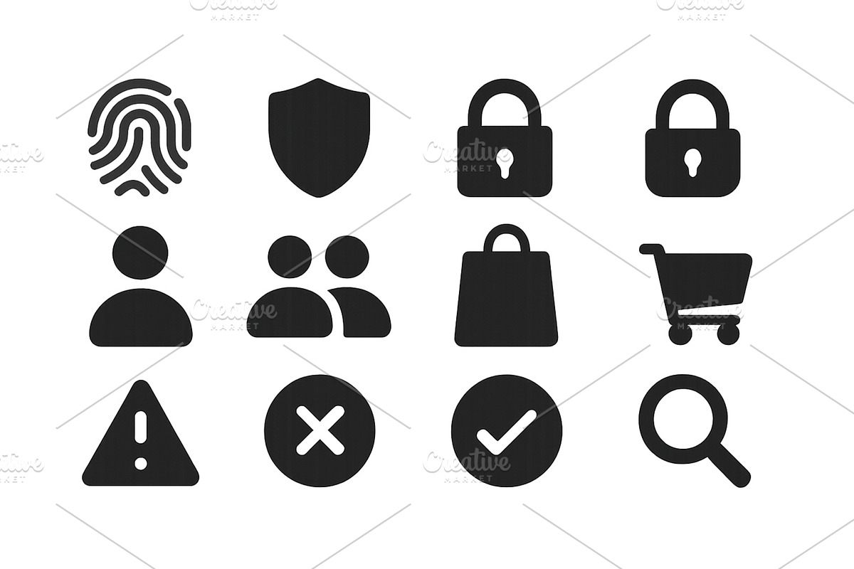 Collection of security and user, a Technology Illustration by ZinetroN