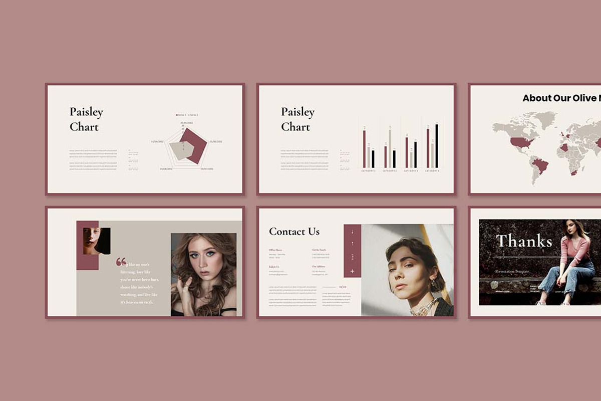 Paisley Presentation Template, a Presentation Template by Analogous Temp (Photo 5 of 5)