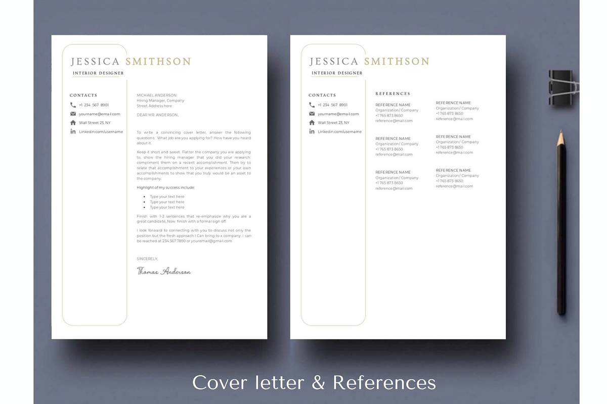 Interior Designer Resume Template, a Resume Template by Climbwithelevator (Photo 3 of 10)