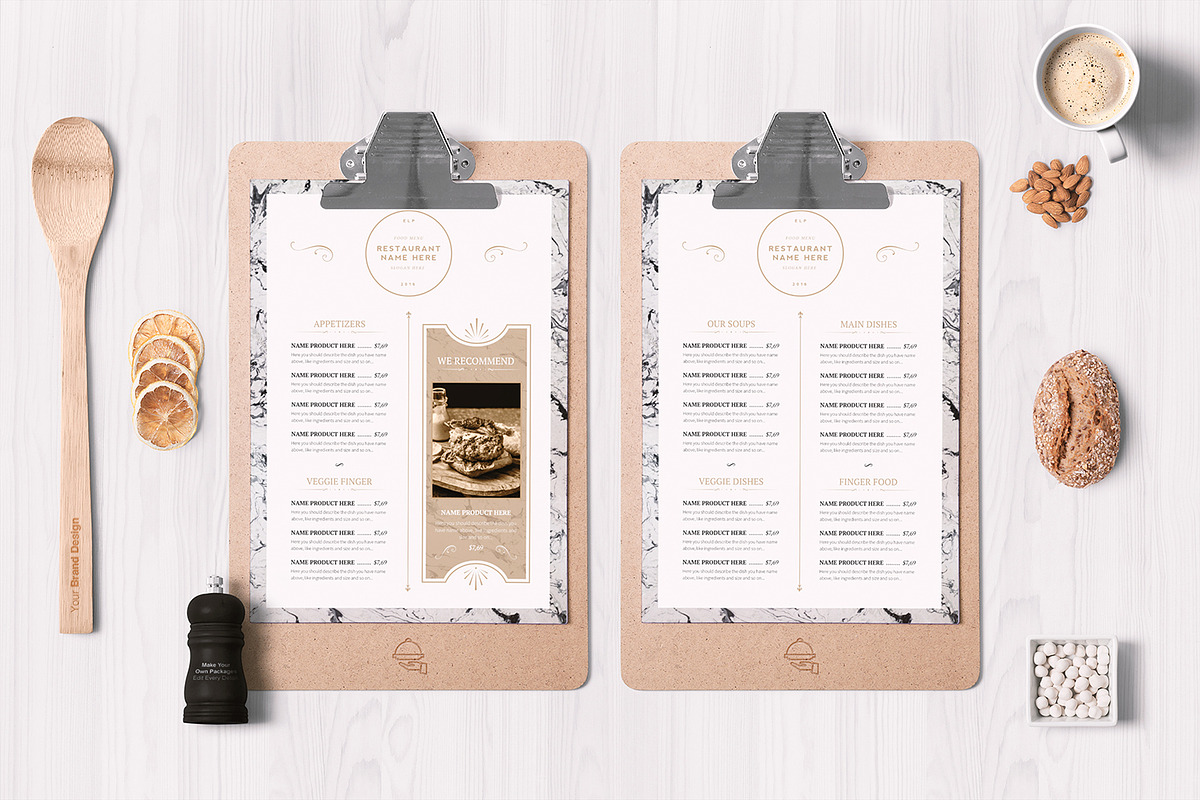 Classy Food Menu 7 Template, a Brochure Template by Luuqas Design (Photo 2 of 16)