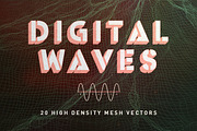 VECTOR+PNG | DIGITAL WAVES, a Texture Graphic by RuleByArt (Thumbnail 1 of 5)