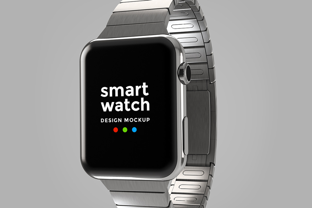 Apple Watch Design Mockup, a Wearable Device Mockup by illustrated (Photo 2 of 5)
