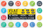 Media - Audio, Video & Photo Icons, a Solid Icon by FlatLineIcons (Thumbnail 2 of 7)