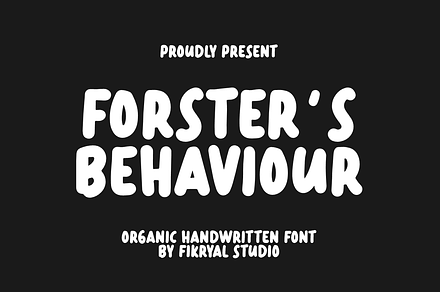 Forster’s Behaviour, a Handwritten Font by Fikryal Studio