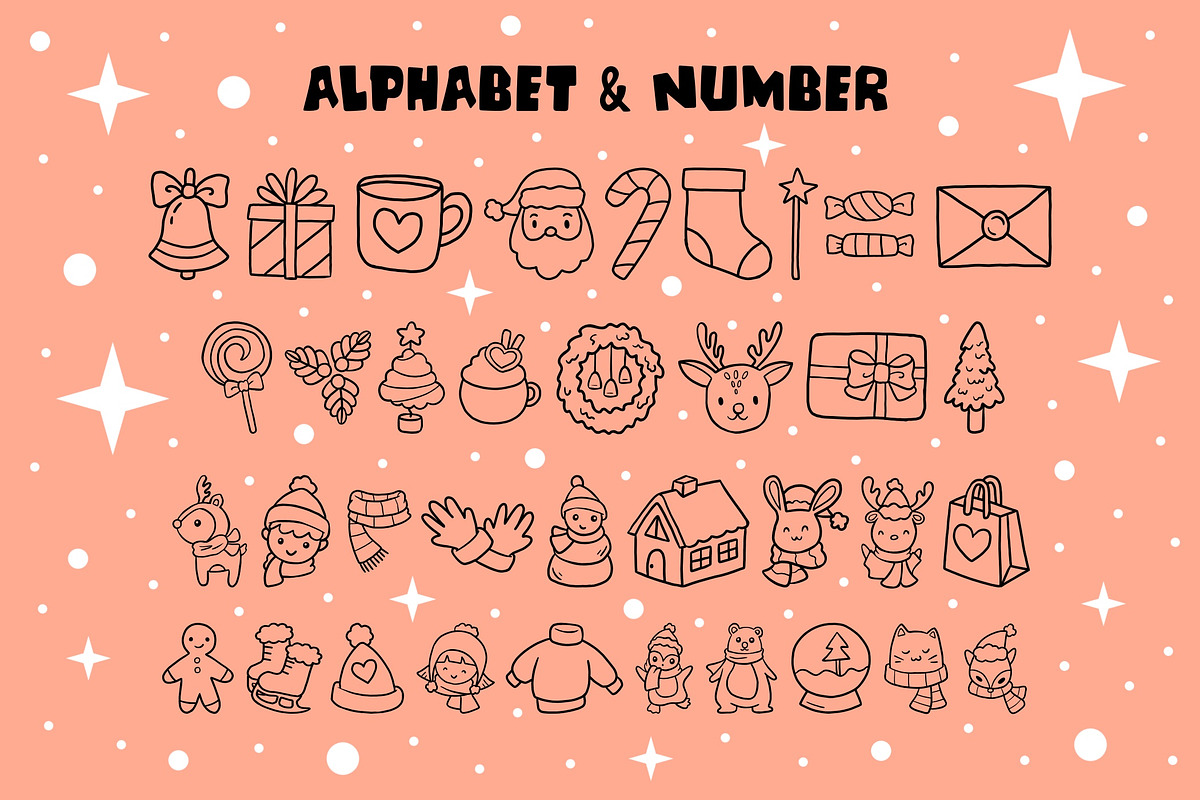 Xmas OTF, a Symbol Font by DREAMs Soul G. (Photo 2 of 2)