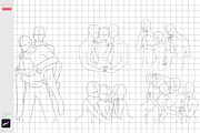 Procreate Anime Friends Body Guides, a Brush Add-On by ArtPrintBabe (Thumbnail 3 of 4)