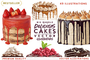 Big 49 cake bundle. VECTOR