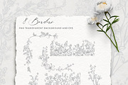 Line Art Wildflowers Clipart, a Decorative Illustration by BlumenSoul (Thumbnail 5 of 9)
