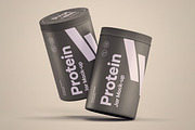 Protein Tall Jar Mock-up, a Packaging Mockup by zippypixelstudio (Thumbnail 4 of 12)