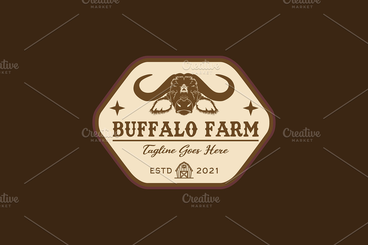 Buffalo Farm Emblem, a Branding & Logo Template by Atlantis X Nurman Arbai (Photo 1 of 2)