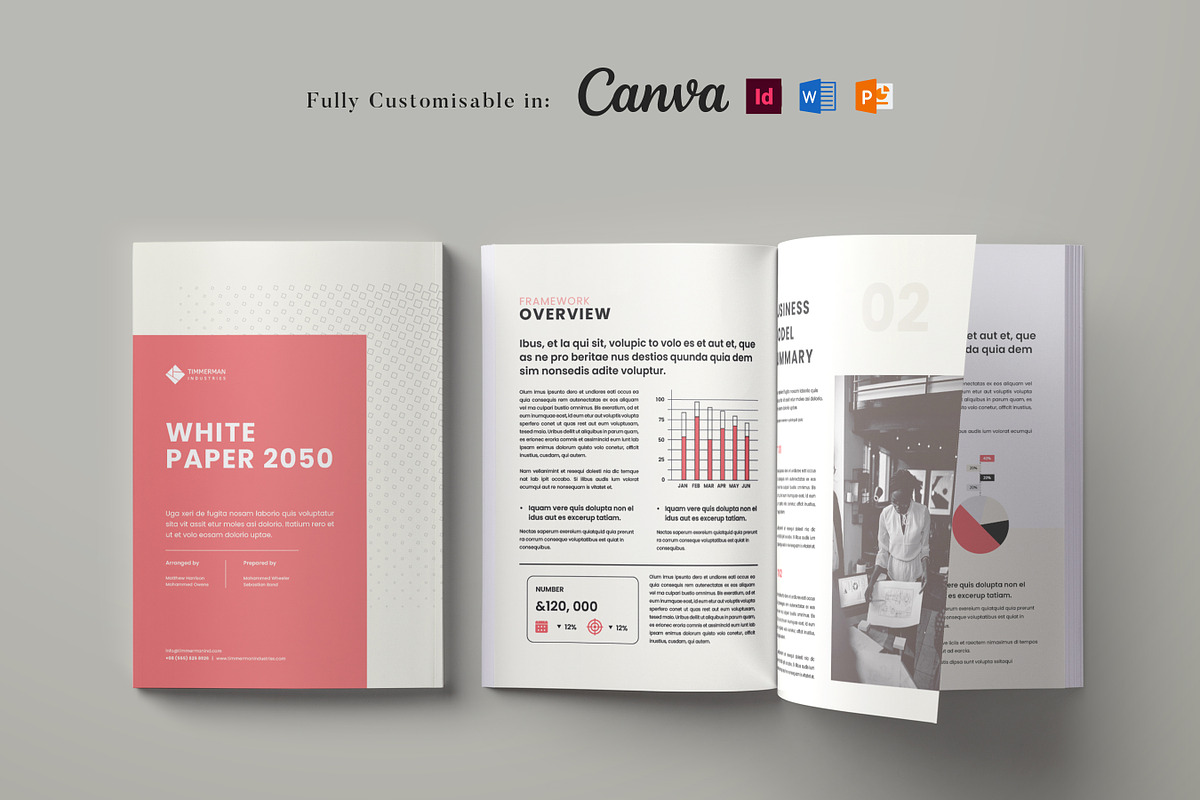 WhitePaper Template | Canva, Word, a Brochure Template by DesVert (Photo 1 of 6)