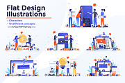 Modern Flat design Business concepts, an Education Illustration by Creative Graphics (Thumbnail 1 of 12)