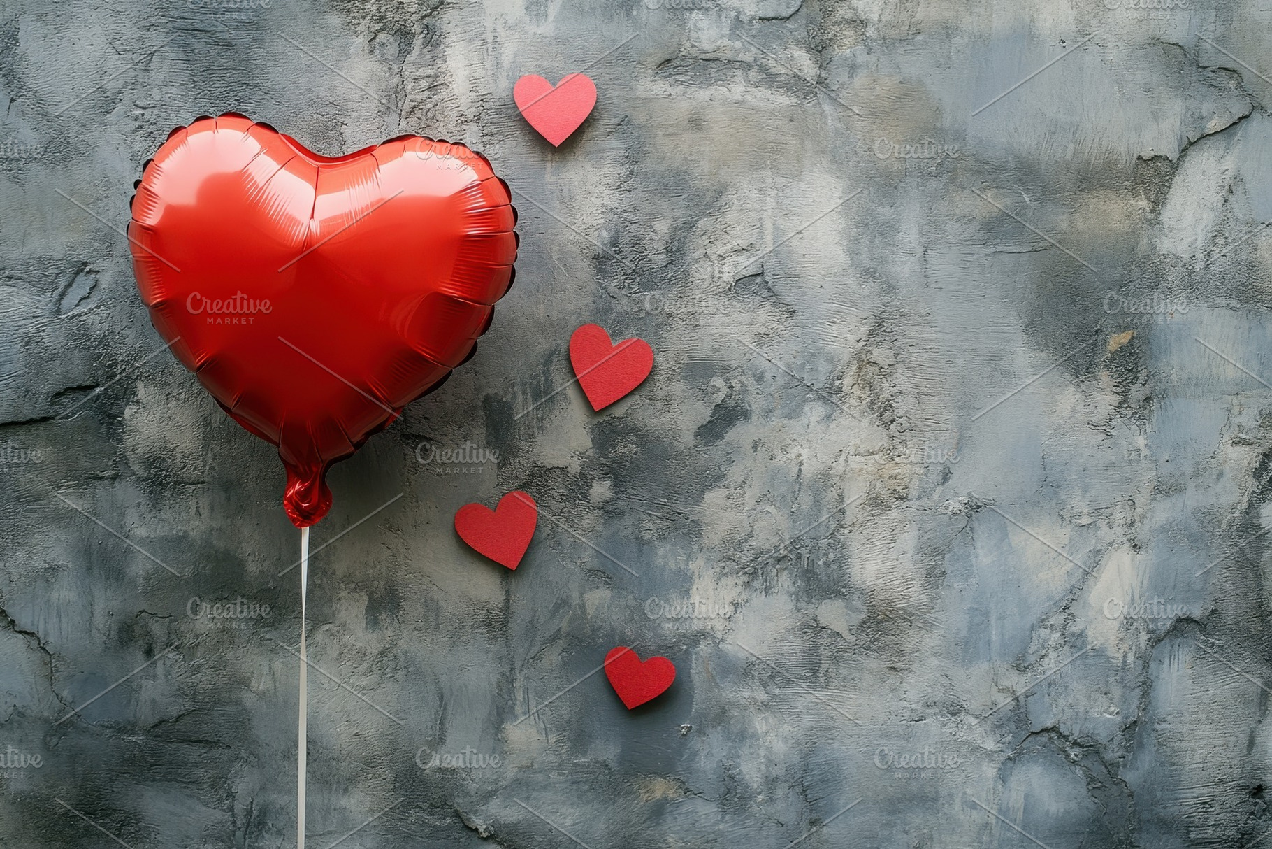 Colorful red heart balloon floats ne, a Photo by Iftikhar Alam