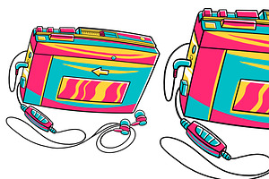 Walkman (90's Vibe) Vector, an Object Graphic by MEDZ