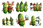 Christmas Pickles Clipart, an Illustration by Dream Creation (Thumbnail 3 of 6)