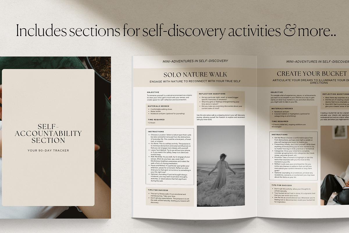 Self Discovery Journal Canva, a Presentation Template by HelloKarla (Photo 5 of 7)