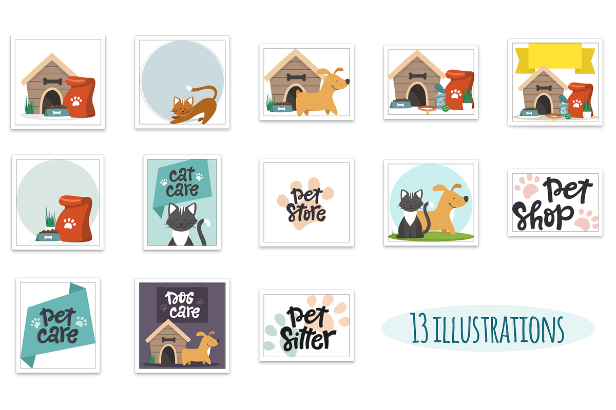 Meow&Woof Set, an Animal Illustration by Anna Krestiannykova (Photo 8 of 11)