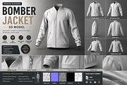 Premium Bomber Jacket 3D Model FBX, an Object 3D Model by Mockup Power (Thumbnail 2 of 4)