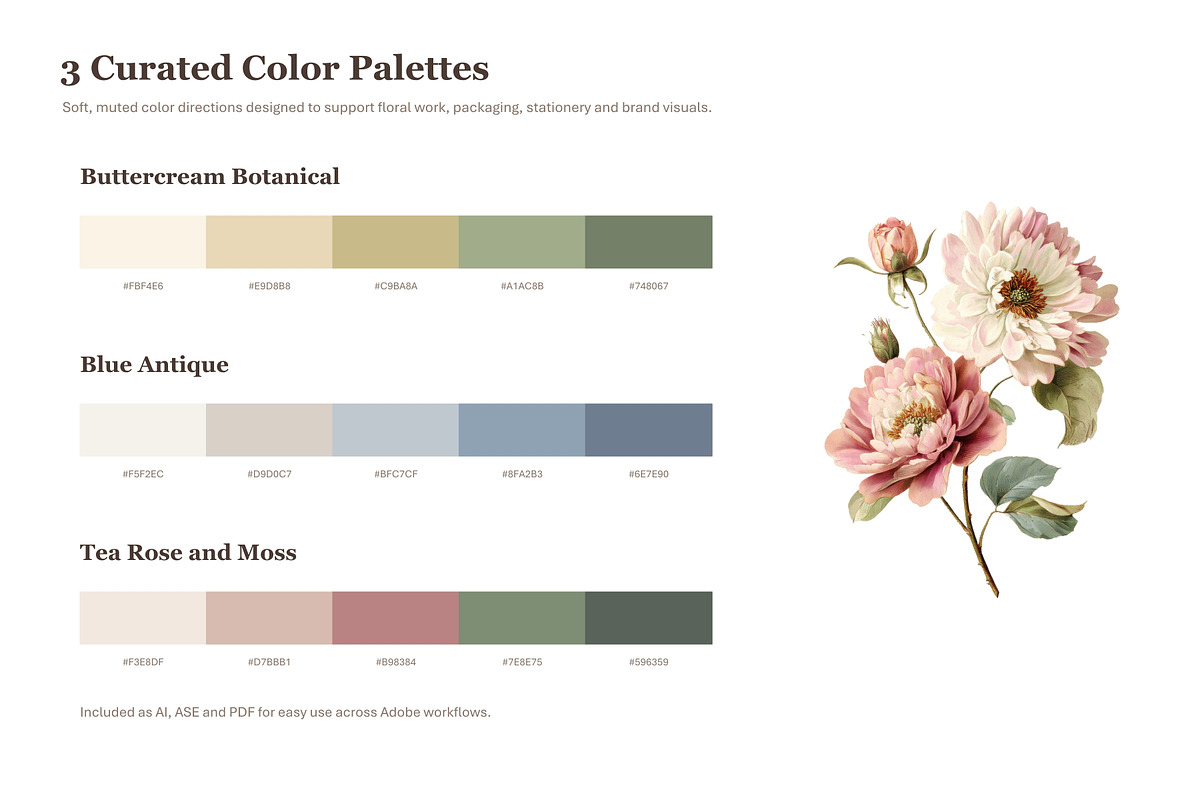 Vintage Garden Patterns and Elements, a Decorative Illustration by Yanakicc (Photo 8 of 12)