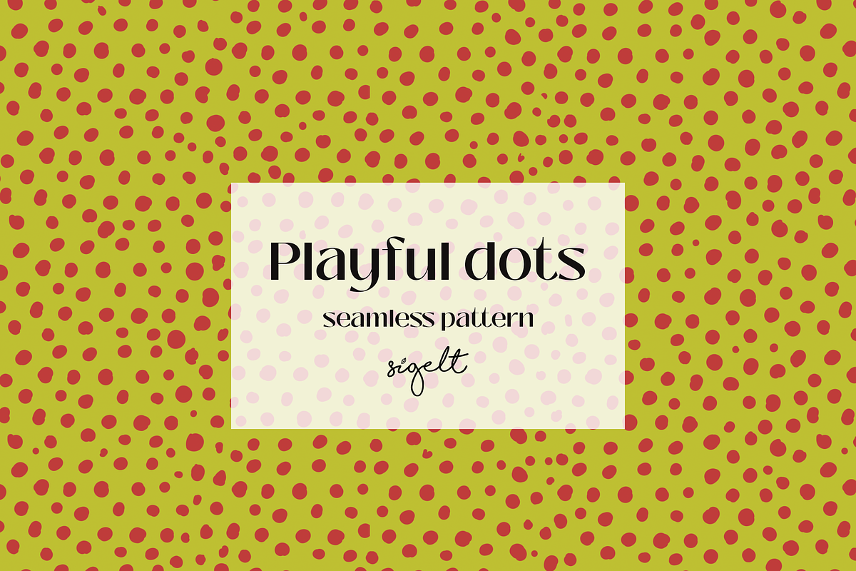Playful dots seamless pattern, a Pattern Graphic by Sigelt (Photo 1 of 5)