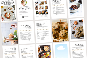 BUNDLE 4 Canva Cookbooks Templates